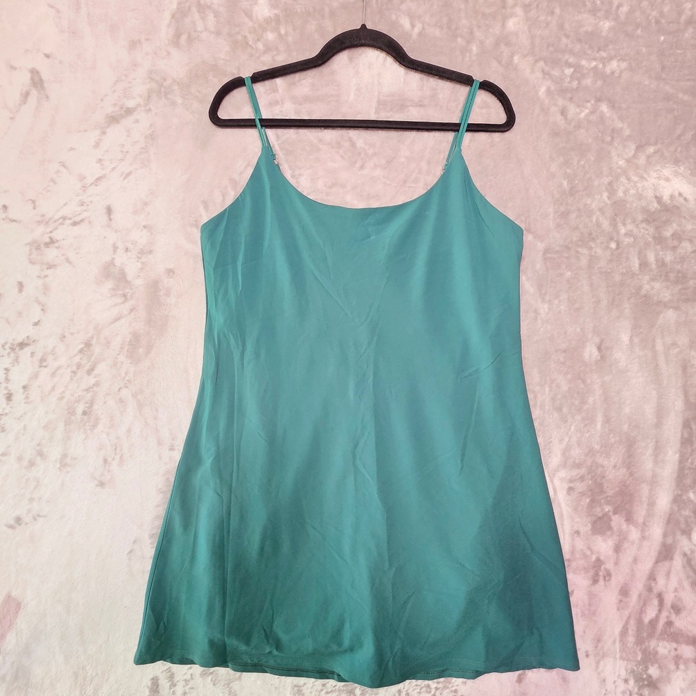 Abercrombie & Fitch Traveler Mini Dress Green Built-in Shorts Bra Large Tall LT